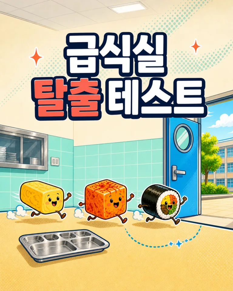 급식실 탈출: 나는 어떤 반찬일까?